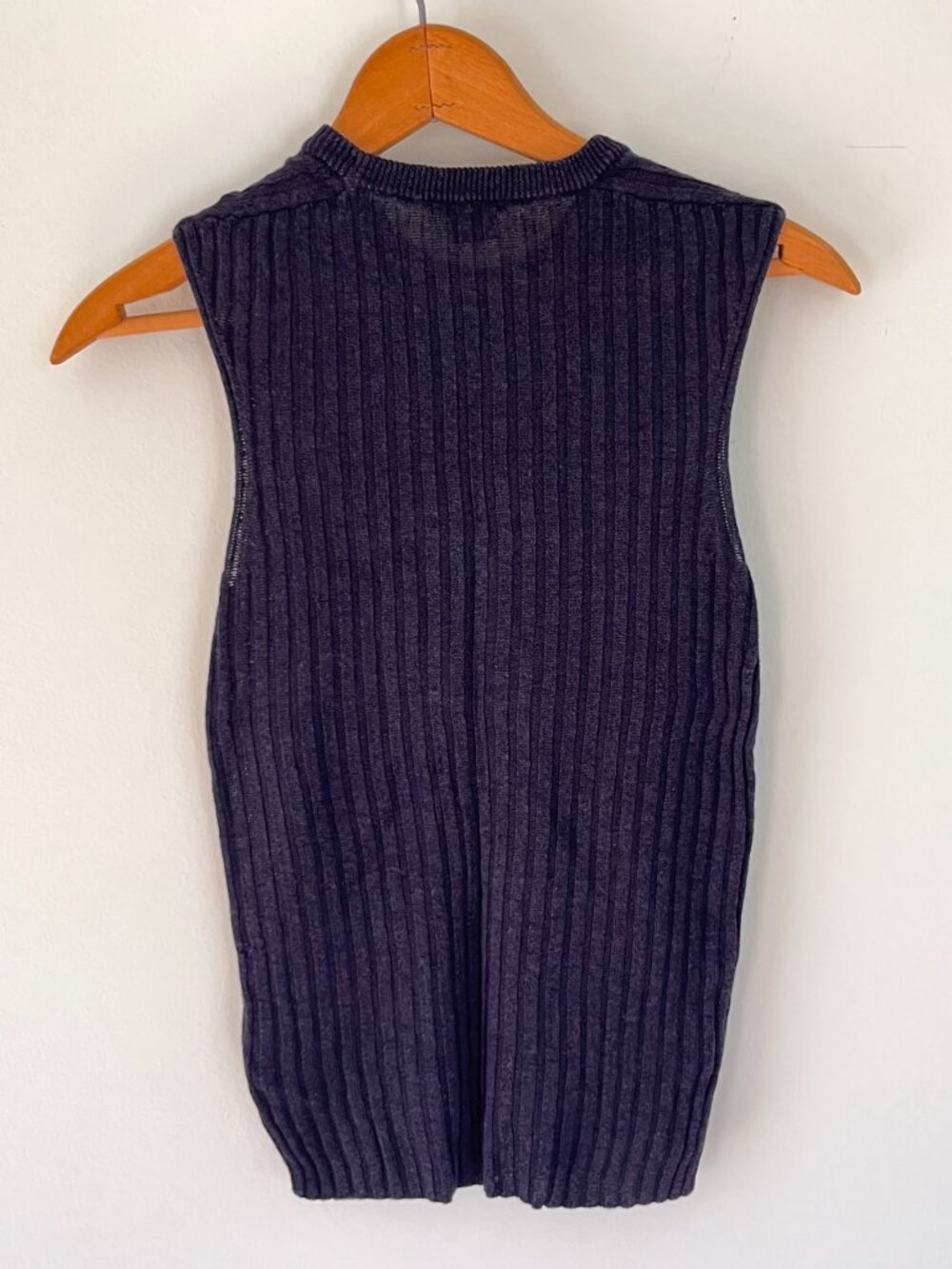 Theory Linen Blend Ribbed Tank - Picture 4 of 7